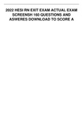 2022 HESI RN EXIT EXAM ACTUAL EXAM SCREENSH 160 QUESTIONS AND ASWERES DOWNLOAD TO SCORE A lOM oAR cP S D|16 31014 0 HESI RN EXIT EXAM V2 ACTUALEXAM SCREENSHOTS ALL 160 QUESTIONS AND ANSWERS VERIFIED 2022 HESI RN EXIT V2 EXAM ACTUAL EXAM SCREENSH160 QUESTI