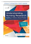 Test Bank For Understanding Nursing Research 7th Edition by Grove