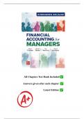 Test Bank for Financial Accounting for Managers: 2024 Release by Wayne Thomas