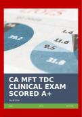 CA MFT TDC CLINICAL EXAM SCORED A+