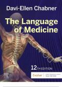 TEST BANK - Davi-Ellen Chabner, The Language of Medicine 12th Edition Verified Chapters 1 - 22, Complete Newest Version