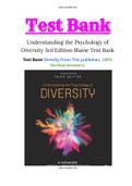 Understanding the Psychology of Diversity 3rd Edition Blaine Test Bank