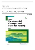 Test Bank for deWits Fundamental Concepts and Skills for Nursing, 5th Edition (Williams, 2018) Chapter 1-41 | All Chapters