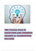 Respiratory Therapist TMC Practice Exam B: QUESTIONS AND ANSWERS GRADED A+ GUARANTEED SUCCESS