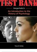 HERGENHAHN AN INTRODUCTION TO THE HISTORY OF PSYCHOLOGY 9TH EDITION BY TRACEY HENLEY TEST BANK