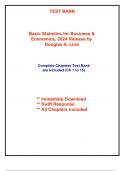 Test Bank for Basic Statistics for Business & Economics, 2024 Release by Lind (All Chapters included)