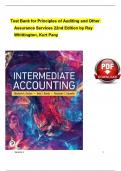 TEST BANK - Principles of Auditing and Other Assurance Services 22nd Edition by Ray Whittington, Kurt Pany| Complete Verified Chapter's