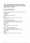 TEST BANK FOR Professional Ethics in Criminal Justice Being Ethical When No One is Looking, 5th Edition by Jay S. Albanese