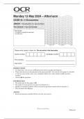 2024 OXFORD CAMBRIDGE AND RSA GCSE  Economics  J205/01: Introduction to economics QUESTION PAPER AND MARKING SCHEME MERGED