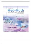 TEST BANK- HENKE'S MED-MATH: DOSAGE CALCULATION,PREPARATION & ADMINISTRATION,(SUSAN BUCHHOLZ),10TH EDITION| ALL CHAPTERS | BRAND NEW | 2024 