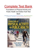 Foundations of Physical Activity and Public Health 2nd Edition Kohl Test Bank