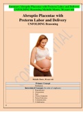 Summary Abruptio Placentae with Preterm Labor and Delivery UNFOLDING Reasoning Michelle Moore, 38 years old