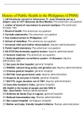 Exam elaborations History of Public Health and Public and Community Health Nursing Stanhope: Public Health Nursing: Population-Centered Health Care in the Community, 10th Edition