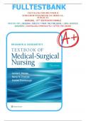  Test Bank for Brunner and Suddarth's Textbook of Medical-Surgical Nursing, 15th Edition by Janice L Hinkle, Kerry H. Cheever| 9781975161033| All Chapters 1-68|LATEST