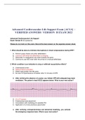   Advanced Cardiovascular Life Support Exam {ACLS} – VERIFIED ANSWERS  VERSION  B EXAM 2022