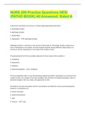 NURS 209 Practice Questions HESI (PATHO BOOK) All Answered. Rated A