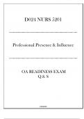 (D024) NURS 5201 OA Readiness Exam 2024 (Professional Presence & Influence)