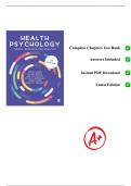 Test Bank for Health Psychology: Theory, Research and Practice, 7th Edition by David Marks