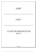 (AAPC) CPCO Latest Readiness Exam Q & S 2024.