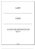 (AAPC) CPPM Latest Readiness Exam Q & S 2024