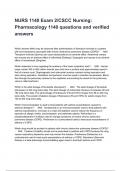 NURS 1140 Exam 2/CSCC Nursing: Pharmacology 1140 questions and verified answers