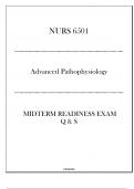 (NURS 6501) Midterm Readiness Exam Q & S ( Advanced Pathophysiology 