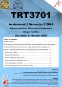 TRT3701 Assignment 5 (COMPLETE ANSWERS) Semester 2 2024 - DUE 21 October 2024