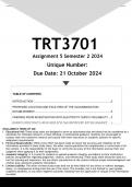 TRT3701 Assignment 5 (ANSWERS) Semester 2 2024 - DISTINCTION GUARANTEED