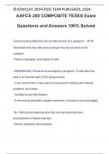 AAFCS 200 COMPOSITE TEXES Exam Questions and Answers 100% Solved