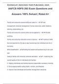 AAFCS HDFS 202 Exam Questions and Answers 100% Solved | Rated A+