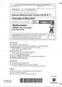 Pearson Edexcel Level 1/Level 2 GCSE (9–1)  Mathematics  PAPER 1 (Non-Calculator)  Foundation Tier 1MA1/1F JUNE 2024