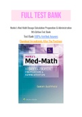 Henke’s Med-Math Dosage Calculation Preparation & Administration 9th Edition Test Bank with Question and Answers, From Chapter 1 to 10