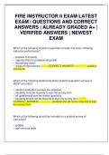 FIRE INSTRUCTOR II EXAM LATEST EXAM | QUESTIONS AND CORRECT ANSWERS | ALREADY GRADED A+ | VERIFIED ANSWERS | NEWEST EXAM