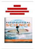 TEST BANK for Psychological Science, 7th Edition by Phelps & Berkman, All 15 Chapters Covered, Verified Latest Edition