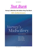 Varney’s Midwifery 6th Edition King Test Bank