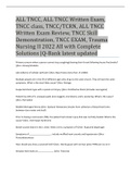 ALL TNCC, ALL TNCC Written Exam, TNCC class, TNCC/TCRN, ALL TNCC Written Exam Review, TNCC Skill Demonstration, TNCC EXAM, Trauma Nursing II 2022 All with Complete Solutions |Q-Bank latest updated