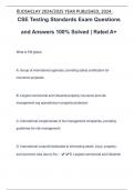 CSE Testing Standards Exam Questions and Answers 100% Solved | Rated A+