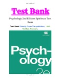 Psychology 2nd Edition Spielman Test Bank