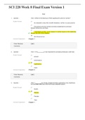 SCI 228 Week 8 Final Exam Version 1 (100% correct answers) | Download To Score An A