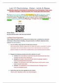 Straighterline Anatomy & Physiology II LAB BIO 202L Lab 15 Electrolytes, Water, Acids, and Bases Worksheet – with all lab photos (New Version June 2024) Scored 100%