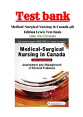 Test Bank for Medical-Surgical Nursing in Canada, 4th Edition, Sharon L. Lewis, Linda Bucher, Margaret M. Heitkemper, Mariann M. Harding, Maureen A. Barry, Jana Lok, Jane Tyerman, Sandra Goldsworthy ISBN: 9781771720489| 1-72 Chapter |with Rationals