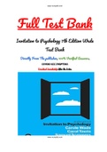 Invitation to Psychology 7th Edition Wade Test Bank