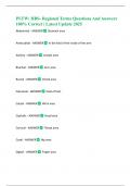 PLTW: HBS- Regional Terms Questions And Answers 100% Correct | Latest Update 2025