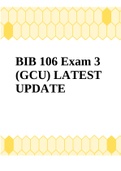 BIB 106 Exam 3 (GCU) LATEST UPDATE 2022-2-2023