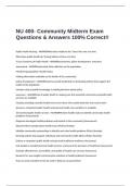  NU 400- Community Midterm Exam Questions & Answers 100% Correct!!