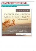 COMPLETE TEST BANK: Physical Examination And Health Assessment: Canadian Edition 3rd Edition By Carolyn Jarvis (Author) Latest Update.