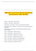  PNB 2274 Final Exam Review Questions And Answers 100% Verified.