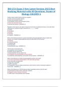 BIO 251 Exam 3 New Latest Version 2025 Best  Studying Material with All Questions, Exams of  Biology GRADED A 