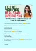 NHA Phlebotomy Certification Exam/ 218 Q&A/ A+ Score Solutions 