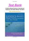 Evidence-Based Practice in Nursing and Healthcare 4th Edition Melnyk Test Bank